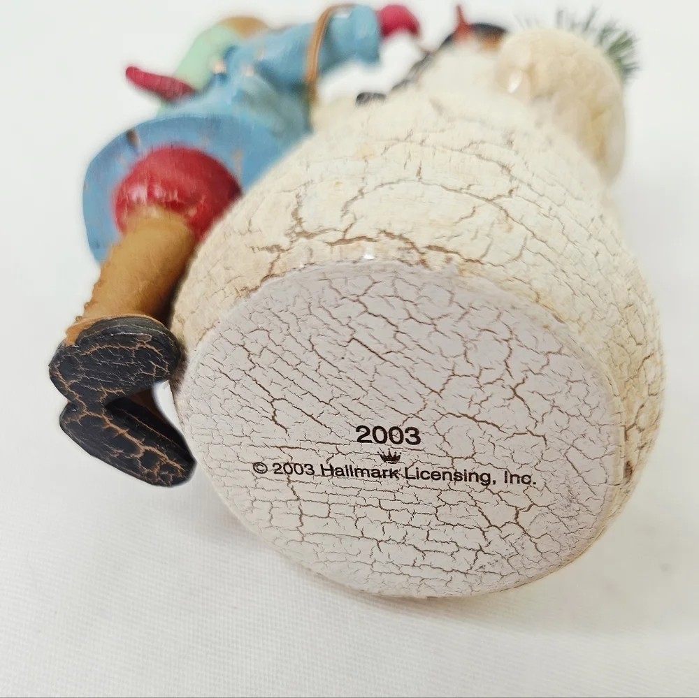 Hallmark Keepsake A Very Merry Snowman Ornament 2003 Nina Aubé Chalkware